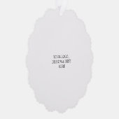White Personalized – Your Logo & Text Here オーナメントカード (右)