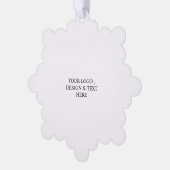 White Personalized – Your Logo & Text Here オーナメントカード (左)