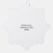 White Personalized – Your Logo & Text Here オーナメントカード (正面)