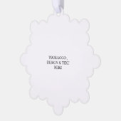 White Personalized – Your Logo & Text Here オーナメントカード (左)