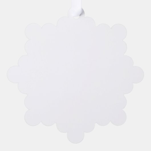 White Personalized – Your Logo & Text Here オーナメントカード (裏面)