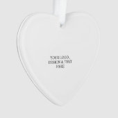 White Personalized – Your Logo & Text Here オーナメント (正面)