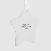 White Personalized – Your Logo & Text Here オーナメント (正面)