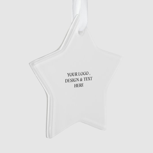 White Personalized – Your Logo & Text Here オーナメント (正面)