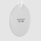 White Personalized – Your Logo & Text Here オーナメント (正面)