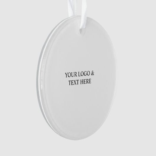 White Personalized – Your Logo & Text Here オーナメント (正面)