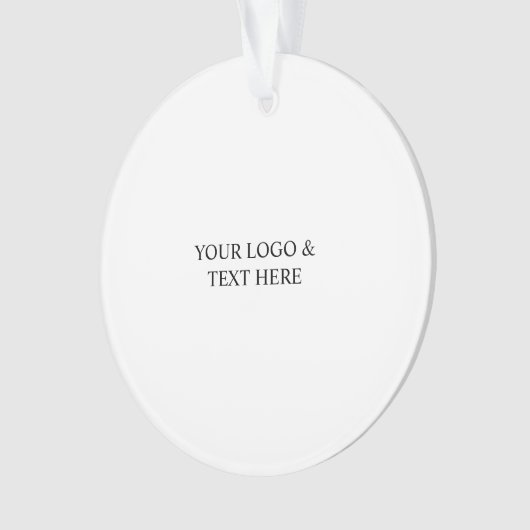 White Personalized – Your Logo & Text Here オーナメント (正面)