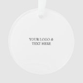 White Personalized – Your Logo & Text Here オーナメント (正面)