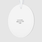 White Personalized – Your Logo & Text Here オーナメント (正面)