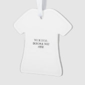 White Personalized – Your Logo & Text Here オーナメント (正面)