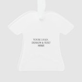 White Personalized – Your Logo & Text Here オーナメント (正面)