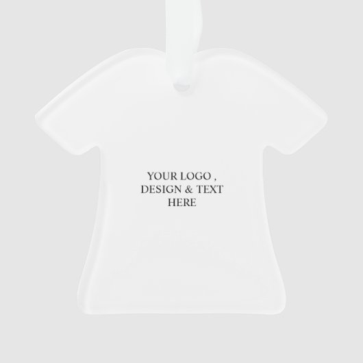 White Personalized – Your Logo & Text Here オーナメント (正面)