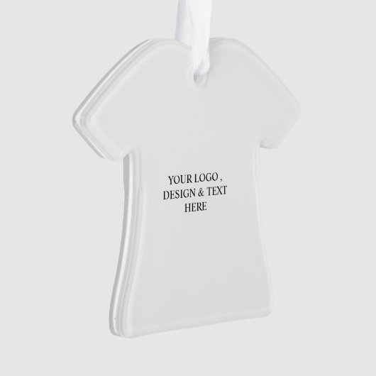 White Personalized – Your Logo & Text Here オーナメント (正面)