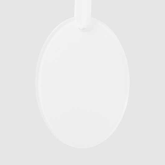 White Personalized – Your Logo & Text Here オーナメント (裏面)