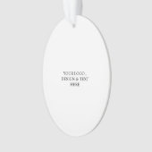 White Personalized – Your Logo & Text Here オーナメント (正面)