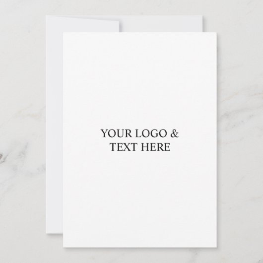 White Personalized – Your Logo & Text Here カード (正面)