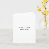 White Personalized – Your Logo & Text Here カード (黄色い花)