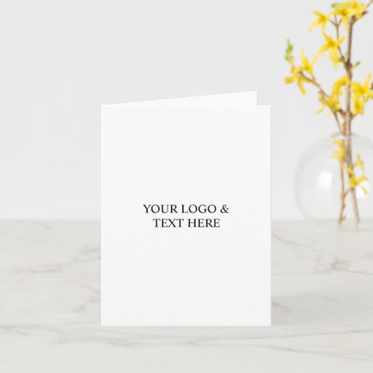 White Personalized – Your Logo & Text Here カード (黄色い花)