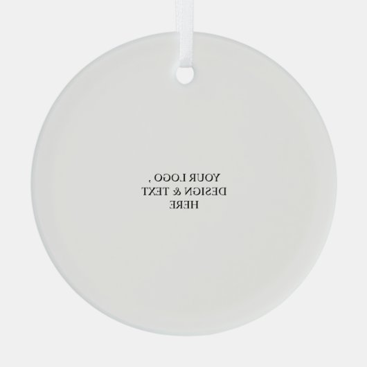 White Personalized – Your Logo & Text Here ガラスオーナメント (裏面)