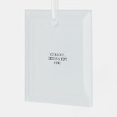 White Personalized – Your Logo & Text Here ガラスオーナメント (正面左)