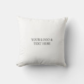 White Personalized – Your Logo & Text Here クッション (正面)