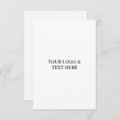 White Personalized – Your Logo & Text Here サンキューカード (正面/裏面)