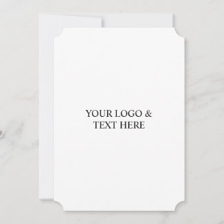 White Personalized – Your Logo & Text Here サンキューカード