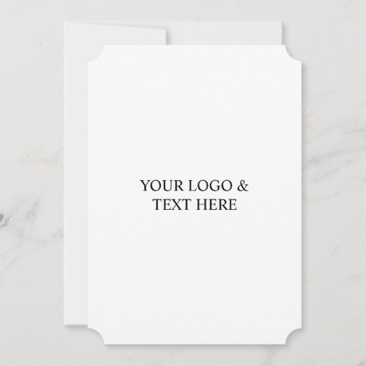 White Personalized – Your Logo & Text Here サンキューカード (正面)