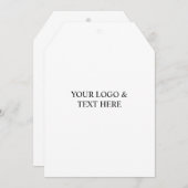White Personalized – Your Logo & Text Here サンキューカード (正面/裏面)