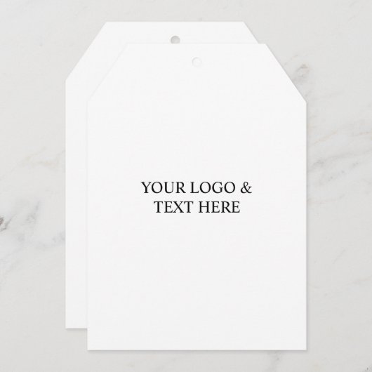 White Personalized – Your Logo & Text Here サンキューカード (正面/裏面)