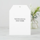 White Personalized – Your Logo & Text Here サンキューカード (スタンド正面)