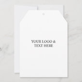 White Personalized – Your Logo & Text Here サンキューカード (正面)