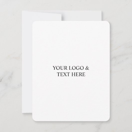 White Personalized – Your Logo & Text Here サンキューカード (正面)