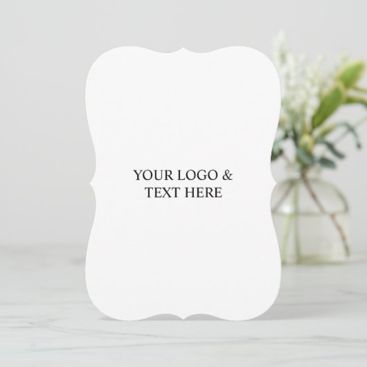 White Personalized – Your Logo & Text Here サンキューカード (スタンド正面)