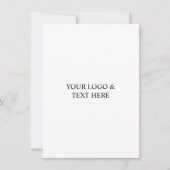 White Personalized – Your Logo & Text Here サンキューカード (正面)