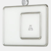 White Personalized – Your Logo & Text Here シルバープレートフレームオーナメント (左)