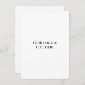White Personalized – Your Logo & Text Here シーズンカード (正面/裏面)