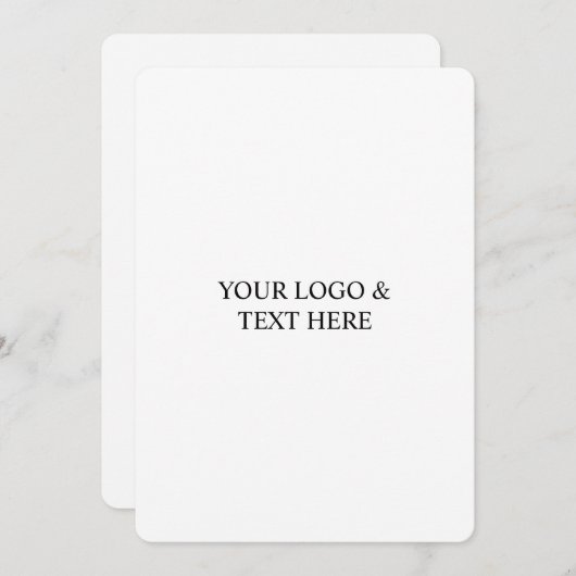 White Personalized – Your Logo & Text Here シーズンカード (正面/裏面)