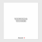 White Personalized – Your Logo & Text Here シール (シート)