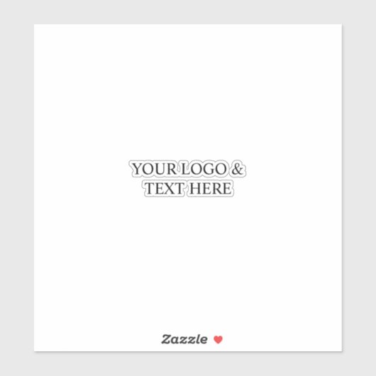 White Personalized – Your Logo & Text Here シール (シート)