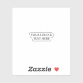 White Personalized – Your Logo & Text Here シール (シート)