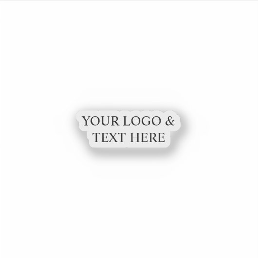 White Personalized – Your Logo & Text Here シール (正面)