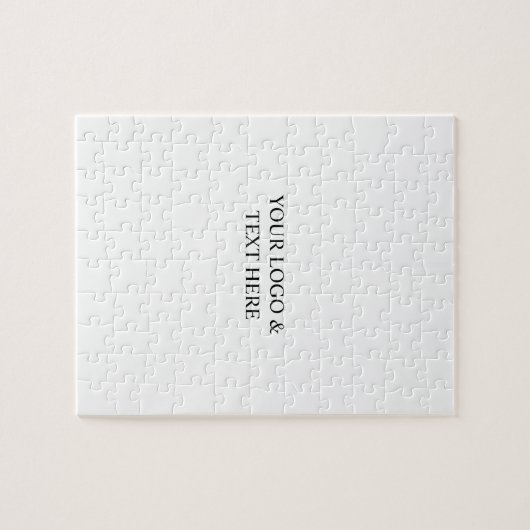 White Personalized – Your Logo & Text Here ジグソーパズル (横)