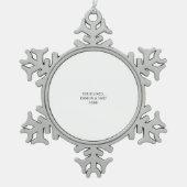 White Personalized – Your Logo & Text Here スノーフレークピューターオーナメント (正面)