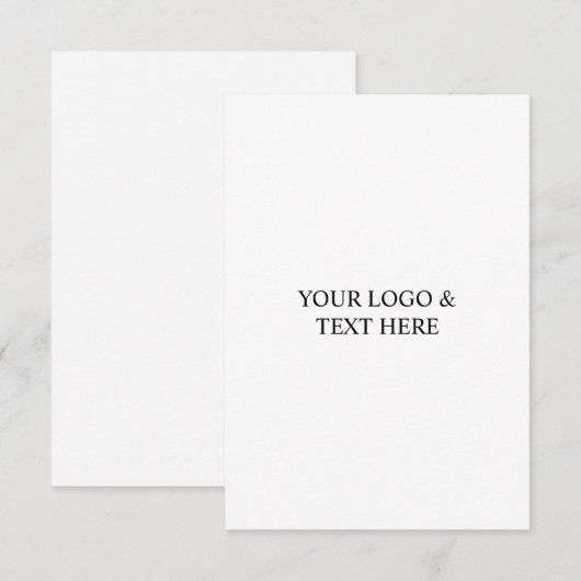 White Personalized – Your Logo & Text Here セーブザデート (正面/裏面)