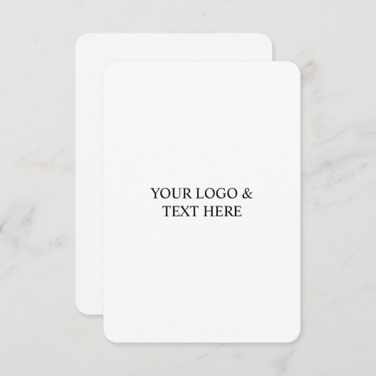 White Personalized – Your Logo & Text Here セーブザデート (正面/裏面)