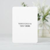 White Personalized – Your Logo & Text Here セーブザデート (スタンド正面)