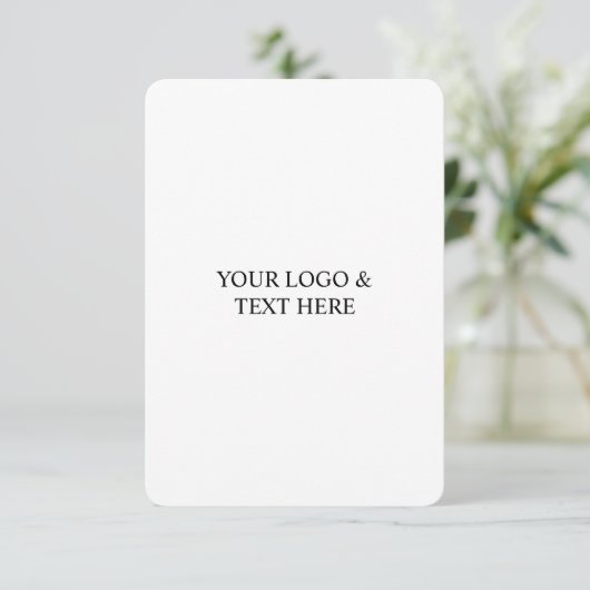 White Personalized – Your Logo & Text Here セーブザデート (スタンド正面)