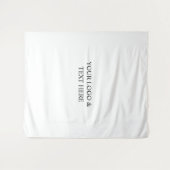 White Personalized – Your Logo & Text Here タペストリー (正面(横))