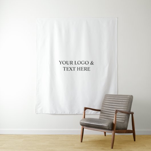 White Personalized – Your Logo & Text Here タペストリー (インサイチュ)